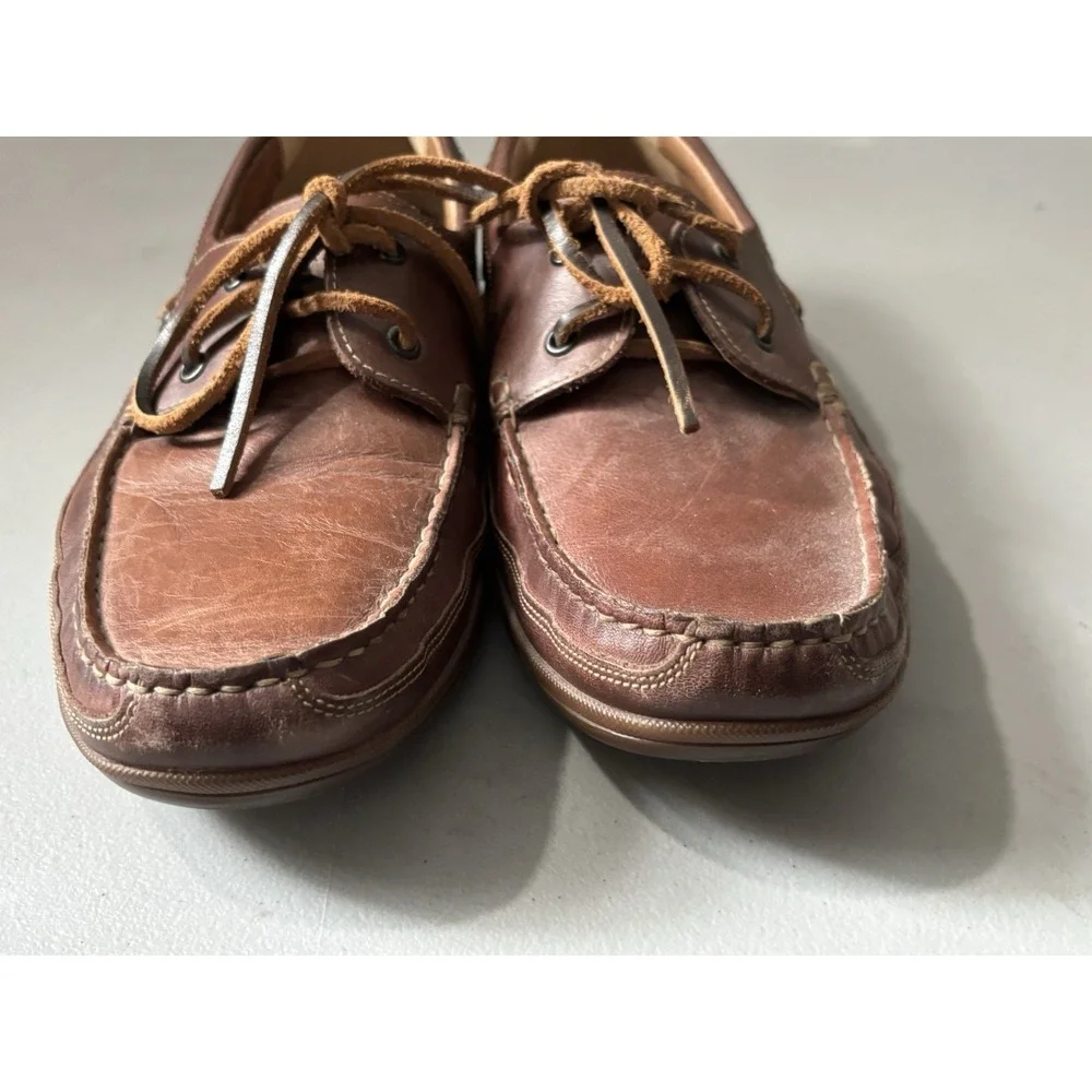 Mephisto Spinnaker Boat‎ Shoes Mens 11 Brown Leather Slip On Comfort Loafers